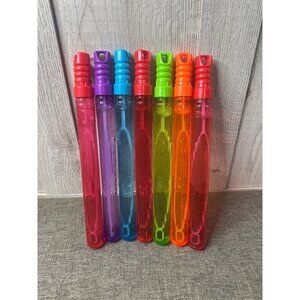 Sun Squad Colorful Bubble Wand Set Of 7 For Kids 12 Inches Long